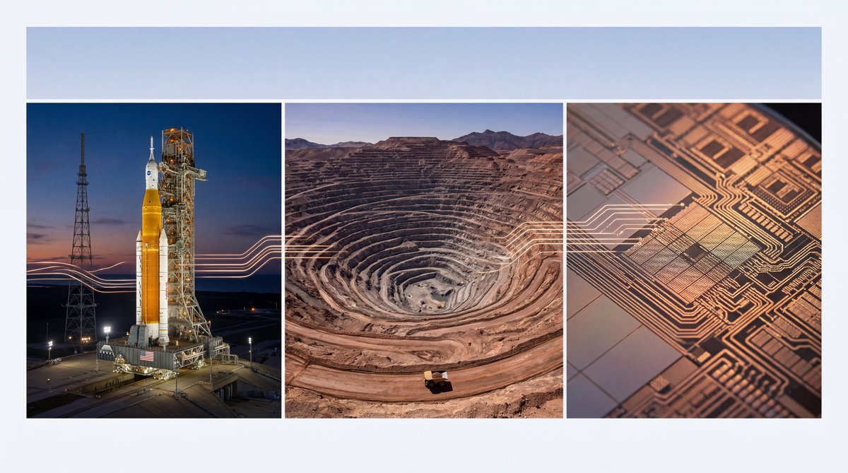 Tríptico de Artemis 2, mina de cobre andina y semiconductor: la visagra tecnológica para la minería latinoamericana