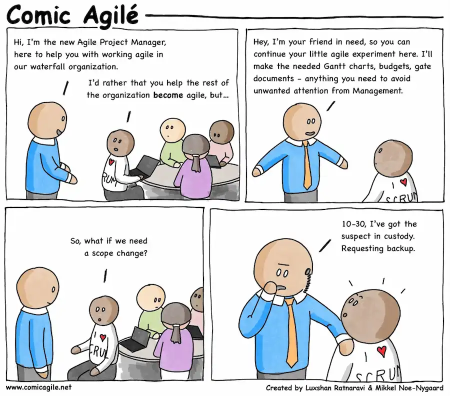 ¿Es realmente posible escalar la agilidad? 3 comic